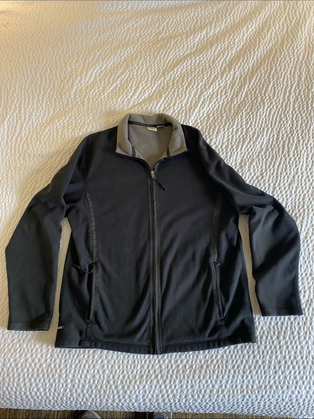 Aigle Black and Gray Full-Zip Lightweight Jacket